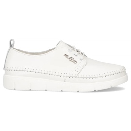Filippo DP6747 / 25 WH Sneakers en cuir blanche