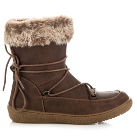 Kylie Bottes Avec Fourrure brun