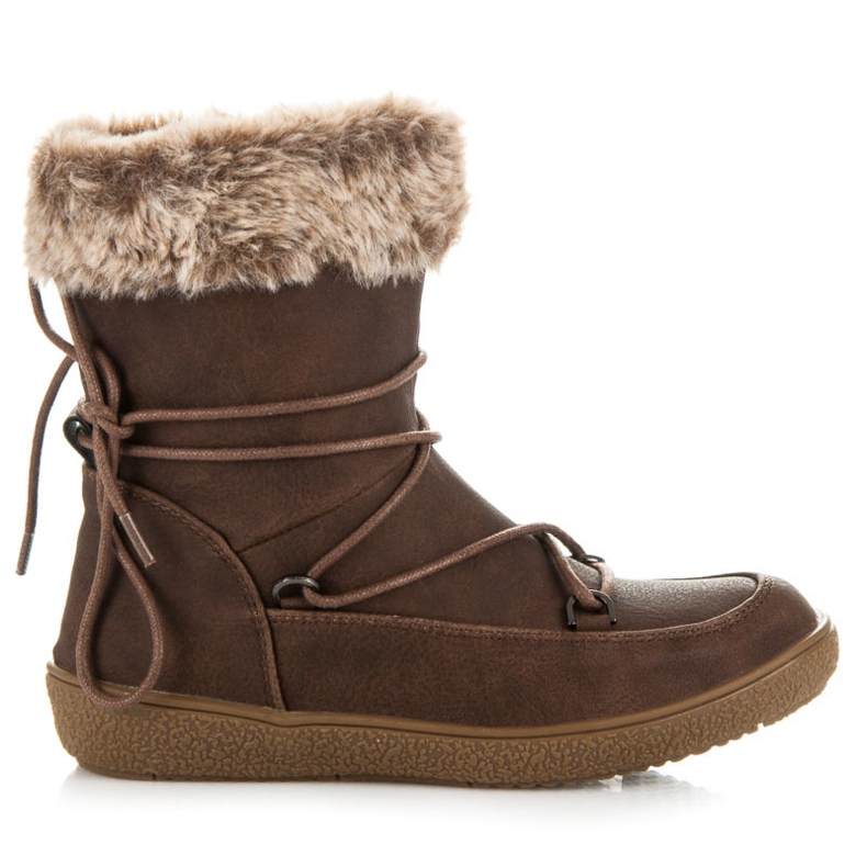 Kylie Bottes Avec Fourrure brun