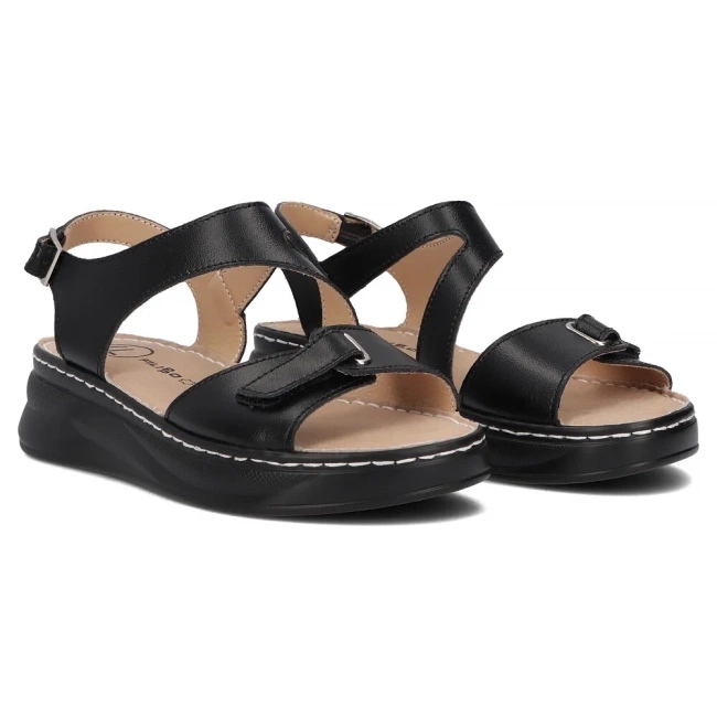 Filippo Sandales en cuir pour femmes pour coins noirs DS7043 / 25 BK le noir