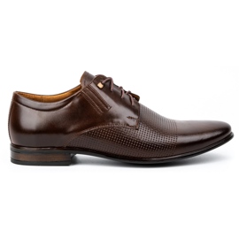 Olivier Chaussures pour hommes, cuir formel 482 brun foncé