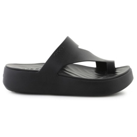 Boucle de plate-forme d'escapade Crocs Flip-Flip Flip 210834-001 le noir