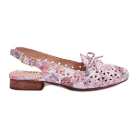 Jezzi Ballerines ouvertes avec un talon multicolore ouvert
