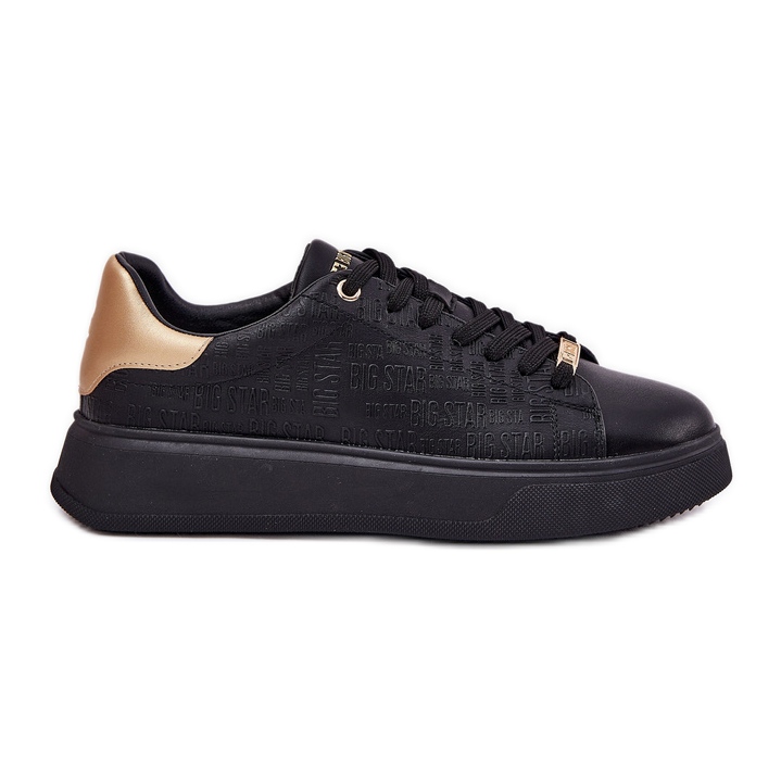 Baskets féminines avec Eco Leather Big Star RR274257 Black le noir