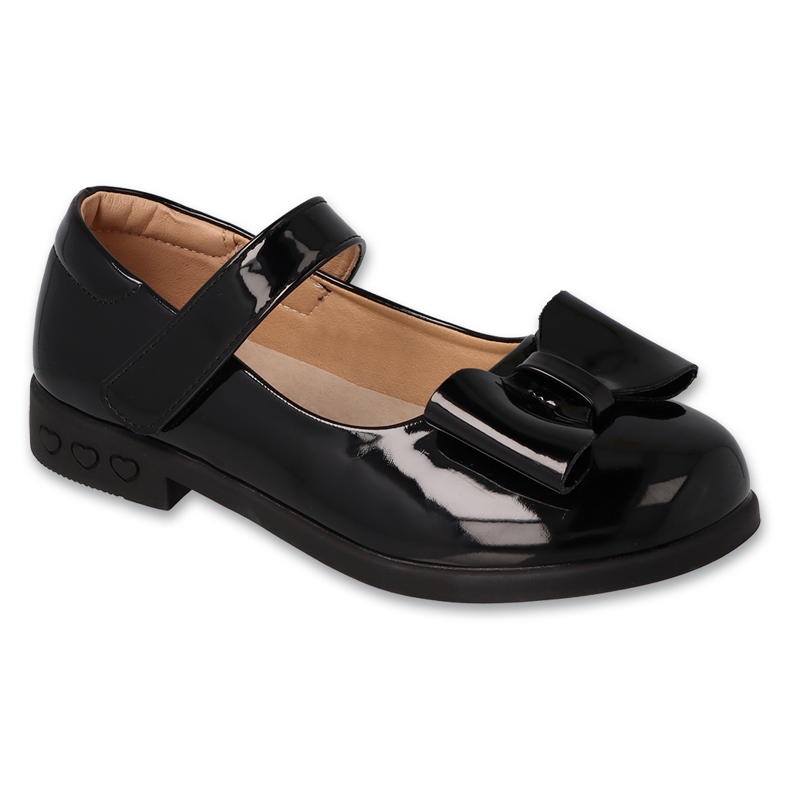 Ballerinas pour enfants Befado 171y001 peint noir avec un arc le noir