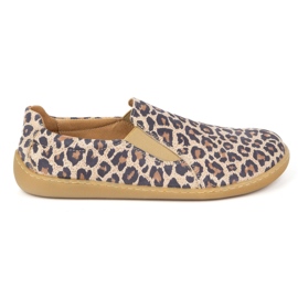 Olivier Femme aux pieds nus minimaliste Slid 1308pol Leopard brun Olivier Femme aux pieds nus minimaliste Slid 1308pol Leopard brun