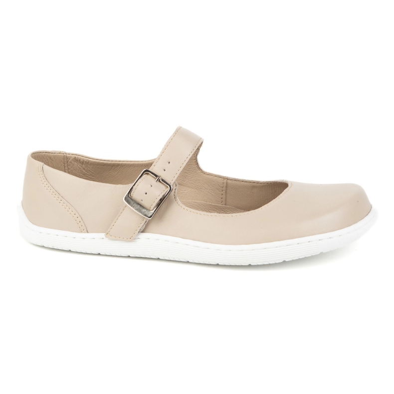 Barefoot Women's Ballerinas Olivier 1286 - Chaussures en cuir avec une boucle pour les stylisations quotidiennes et élégantes beige Barefoot Women's Ballerinas Olivier 1286 - Chaussures en cuir avec une boucle pour les stylisations quotidiennes et élégantes beige