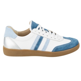 Sneakers en cuir féminin Olivier N1234S2 blanc