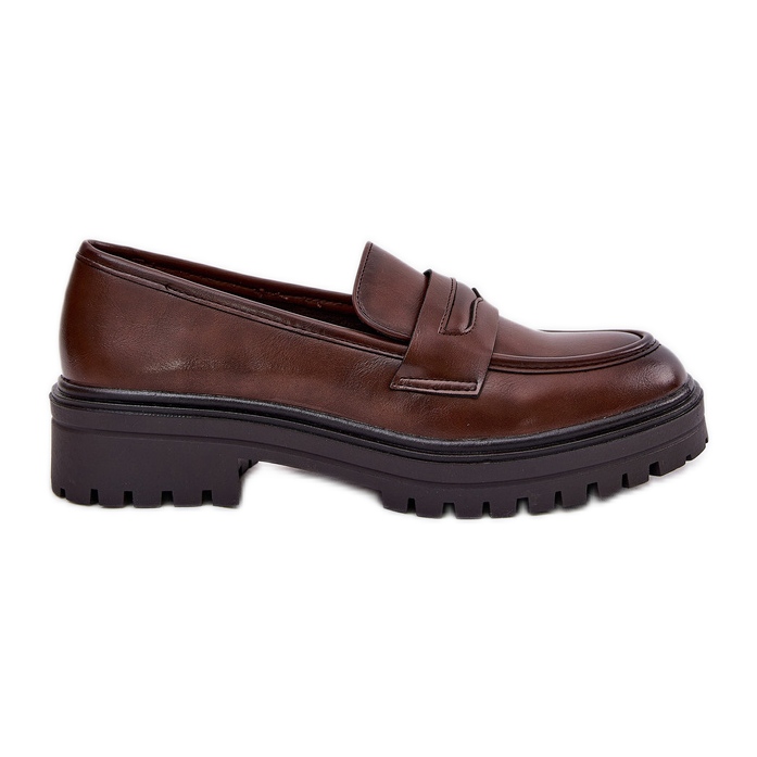 Evento Mandards pour femmes classiques avec marron en cuir écologique brun