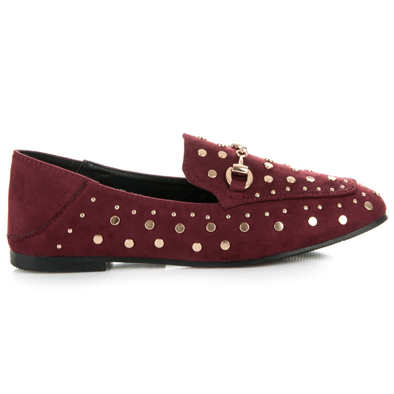 Sergio Todzi Mocassins bordeaux à strass rouge
