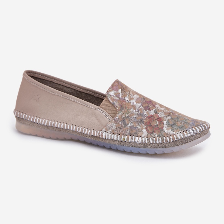 Ballerinas en cuir à motifs Maciejka T3512-73 beige