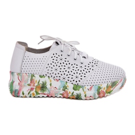 Chaussures pour femmes en cuir pour l'Artiker 56C1532 White blanc