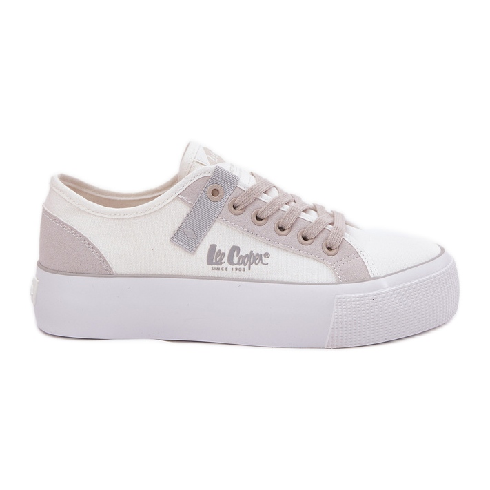 Sneakers pour femmes sur la plate-forme Lee Cooper LCW-25-31-3479L blanche Sneakers pour femmes sur la plate-forme Lee Cooper LCW-25-31-3479L blanche