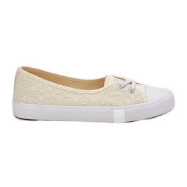 Sneakers Sneakers pour femmes avec broderie Lee Cooper LCW-25-31-3445L Beige