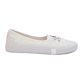 Sneakers Sneakers pour femmes avec broderie Lee Cooper LCW-25-31-3447L White blanc