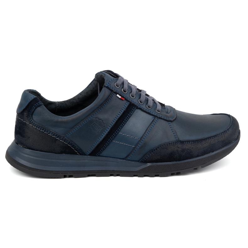 Antex Chaussures à lacets en cuir pour hommes Sport Style 310GT bleu