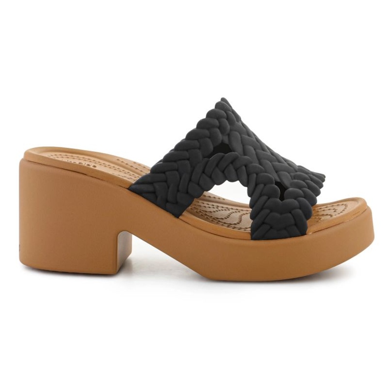 Crocs Brooklyn tissé talon 209979-001 tongs le noir Crocs Brooklyn tissé talon 209979-001 tongs le noir