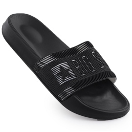 Black Big Star RR174A053 Slippers de plage noire pour hommes
