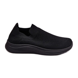 Chaussures de sport à enfiler en tissu noir pour femmes