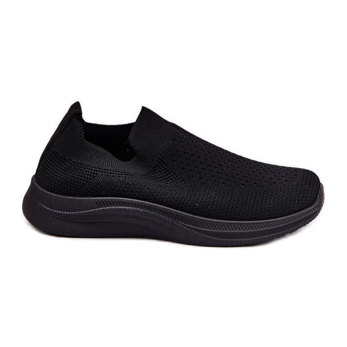 Chaussures de sport à enfiler en tissu noir pour femmes le noir