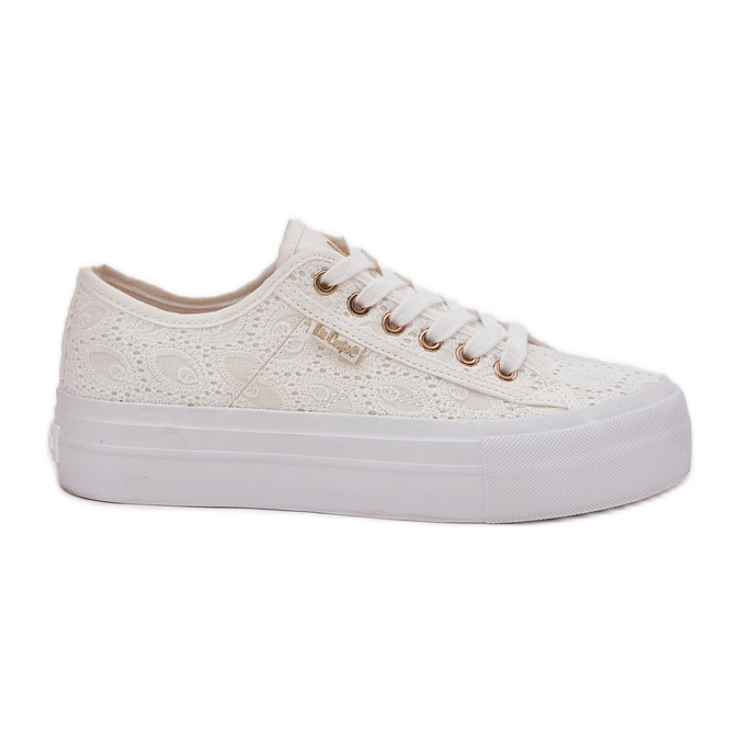 Sneakers pour femmes avec dentelle Lee Cooper LCW-25-31-3438L White blanche