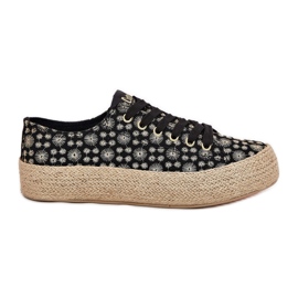 Patoué des baskets pour femmes sur la plate-forme avec Lee Cooper LCW-25-08-3647L Black Braid noir