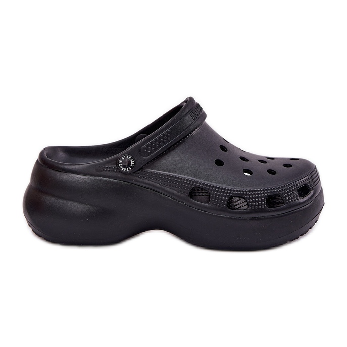 Big Star Les tongs de mousse pour femmes sur la semelle massive Big Big RR274A118 Black le noir