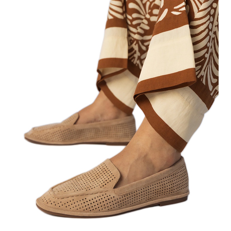 Muisseaux ouverts kaki d'Ekozamszu beige