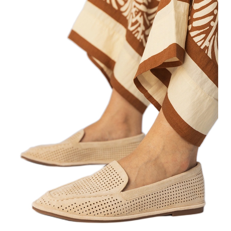 Muisseaux ouverts beige d'Ekozamszu