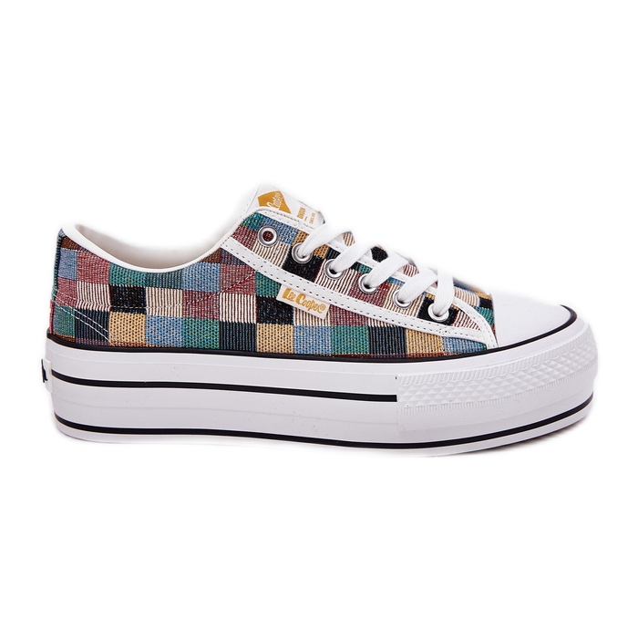 Sneakers pour femmes à motifs sur la plate-forme multicolore de Lee Cooper LCW-25-31-3441L beige Sneakers pour femmes à motifs sur la plate-forme multicolore de Lee Cooper LCW-25-31-3441L beige