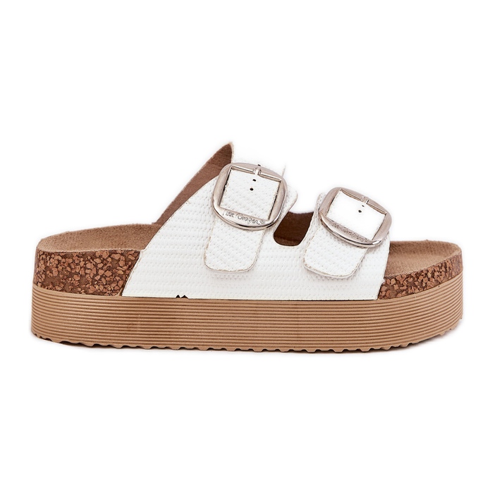 Les tongs de la plate-forme féminin avec Lee Cooper LCW-25-35-3496L Boucles blanches Les tongs de la plate-forme féminin avec Lee Cooper LCW-25-35-3496L Boucles blanches