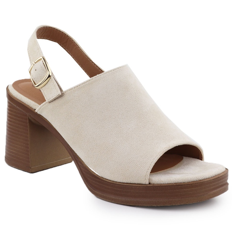 Sandales en daim des femmes sur le post Beige Potocki 54313