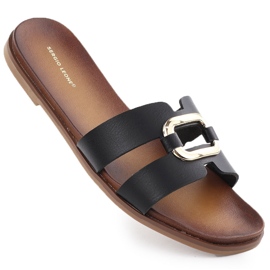 Flip pour femmes -flops avec décoration noire Sergio Leone SK077H