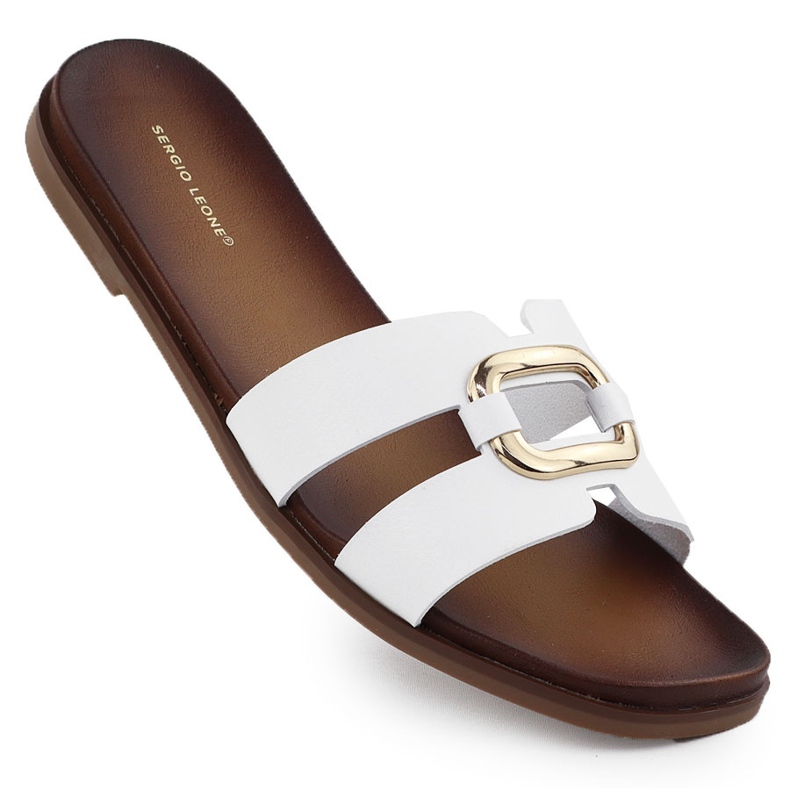 Les tongs des femmes avec des sergio leone blancs SK077H blanche