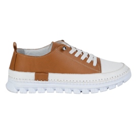 VACARRO Chaussures en cuir féminin 3651 VAC Bronze Camel brun