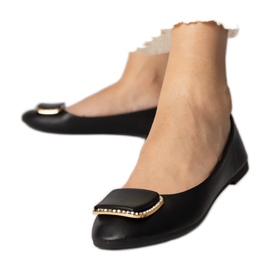 Ballerinas pour femmes noires avec zircons