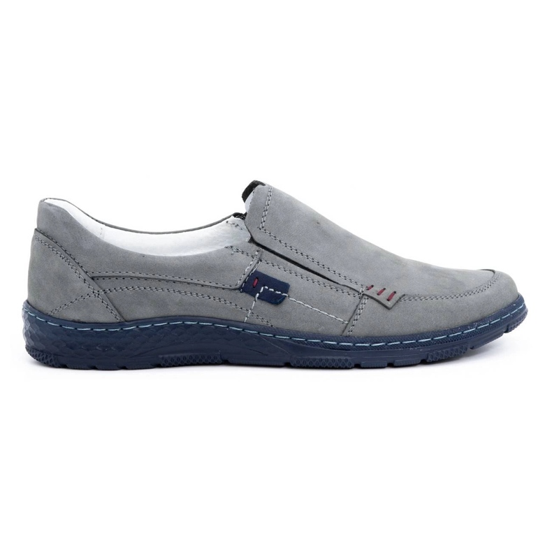 Olivier Mocassins homme en cuir Gris 943MA Olivier Mocassins homme en cuir Gris 943MA