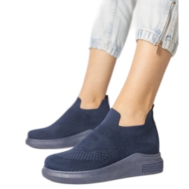 Baskets à chaussettes bleu marine