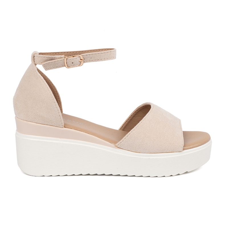 Seastar Sandales féminines légères sur un coin blanc beige