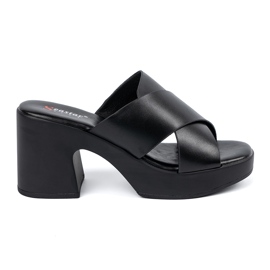 Seastar Mules noires à talons hauts