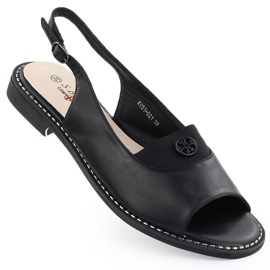 S.Barski Sandales féminines Czarne S. Barski KV51-021 noir