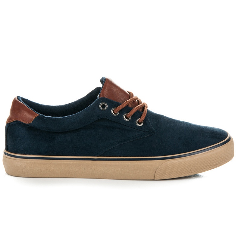 L&H Baskets en daim bleu