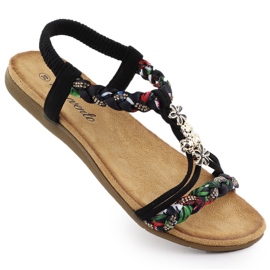 EVento Les sandales féminines ont glissé l'événement noir 8309