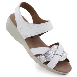Sandales en cuir pour femmes pour coins blancs T.Sokolski L25-631