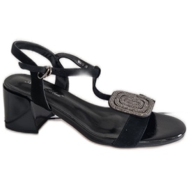 Sandales féminines Angel Blue TN6415 Black High Talons noir