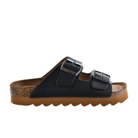 Slippers pour femmes Big Star LL274477 Black le noir
