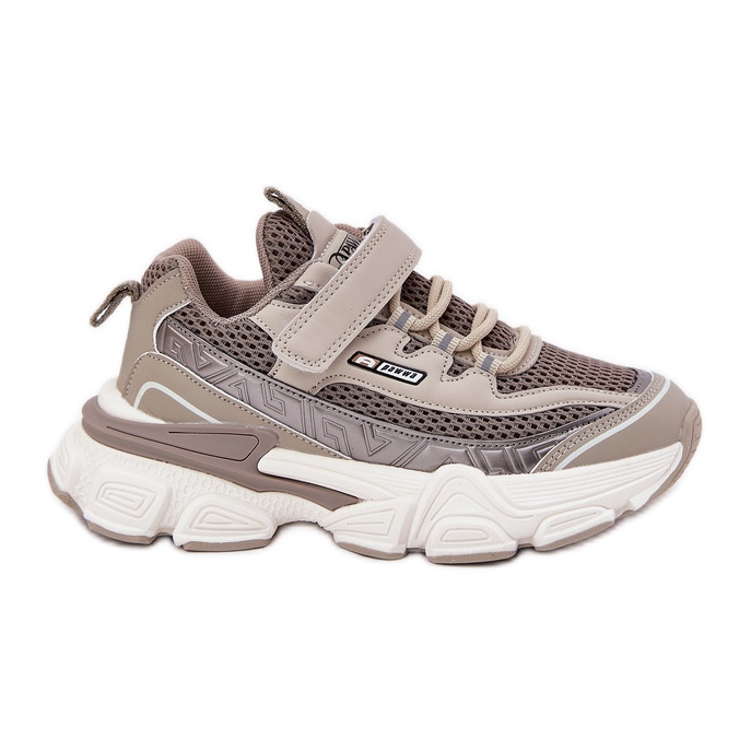 Sneakers Chaussures de sport pour Velcro kaki beige