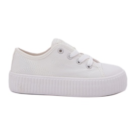 Big Star RR374009 Białe Lace -Up Sneakers blanc