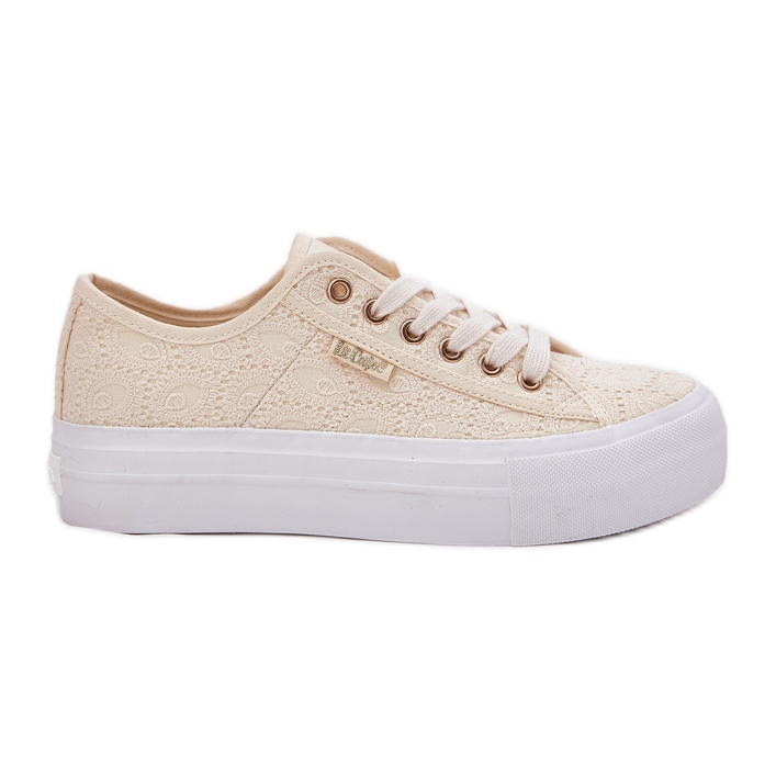 Sneakers pour femmes avec dentelle Lee Cooper LCW-25-31-3440L Beige Sneakers pour femmes avec dentelle Lee Cooper LCW-25-31-3440L Beige