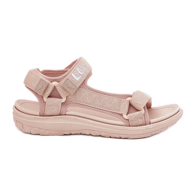 Sandales des matériaux pour femmes pour Velcro Lee Cooper LCW-25-34-3560 Beige